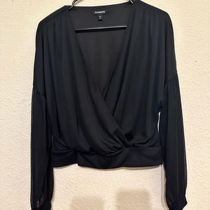 Express black long sleeve blouse. Size small